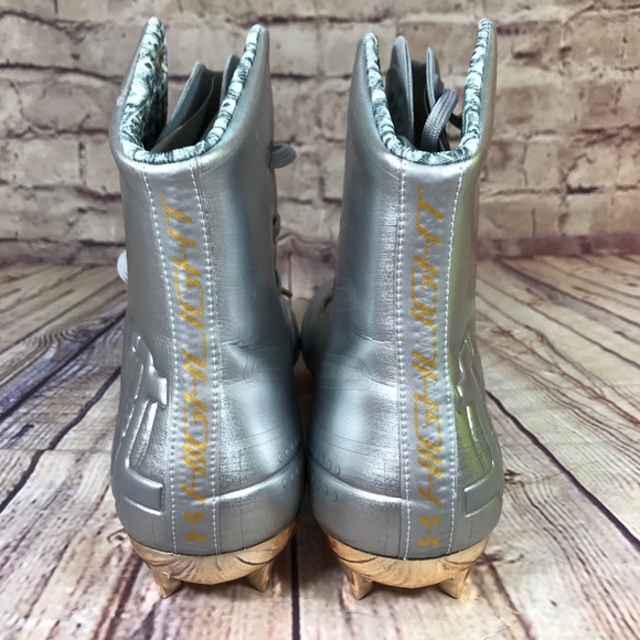 Under Armour UA Highlight MC LE Silver/Gold Cleats - Picture 3 of 7